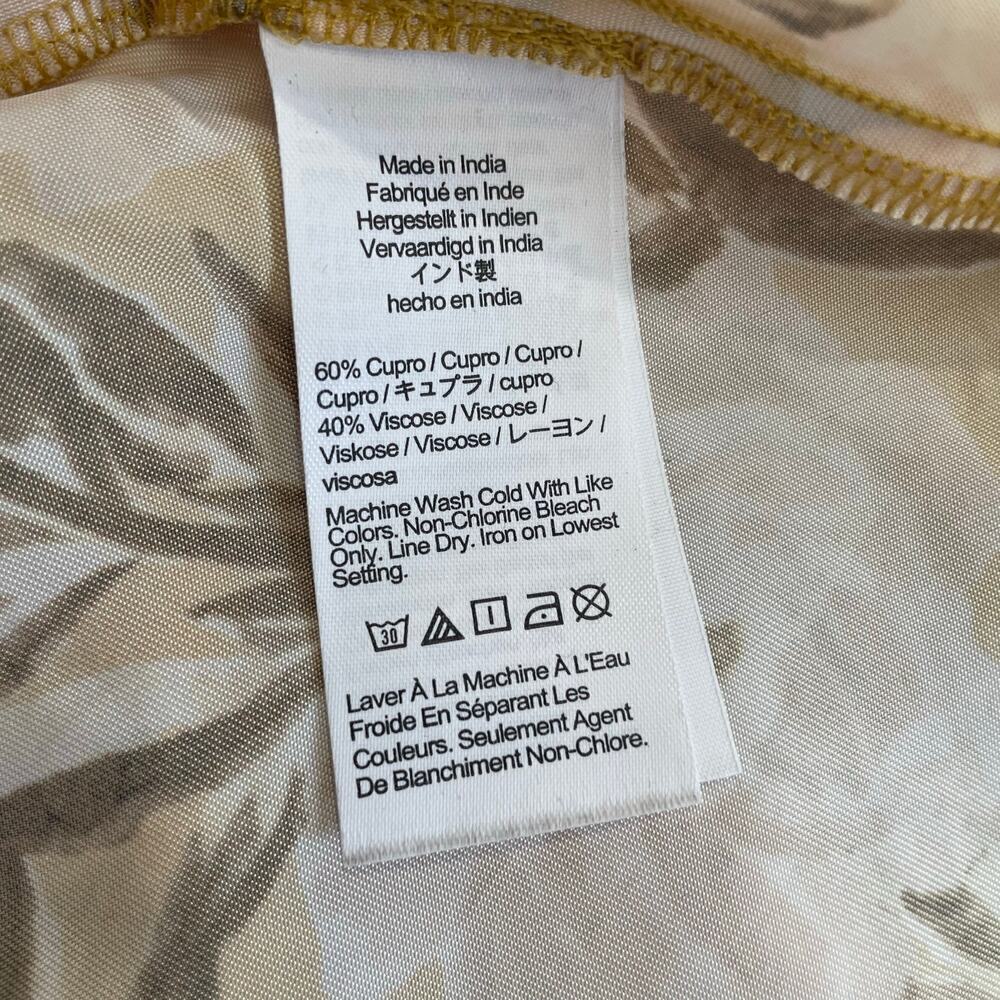 NWT Madewell Angelina Sleeveless Yellow Tan Maxi Floral Slip Dress Size 12 - Picture 6 of 11